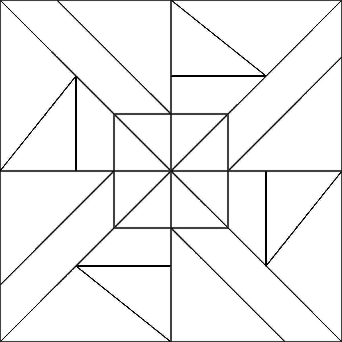 Pattern 139, Balkan Puzzle barn quilt pattern thumbnail